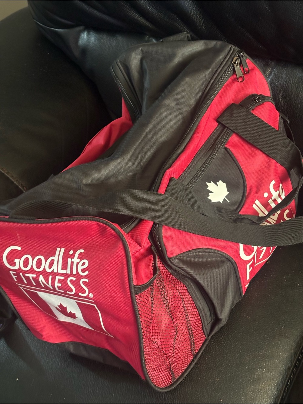 Goodlife Red and Black Fitness Duffel Bag